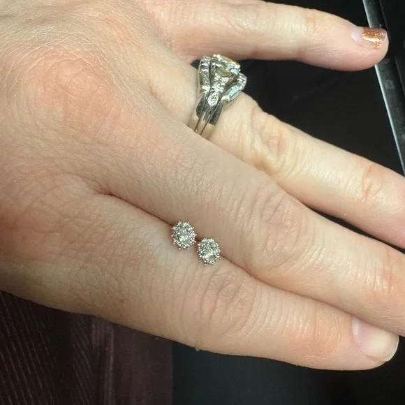 (2) oval halo ember body jewelry ends - Picture 7 of 10